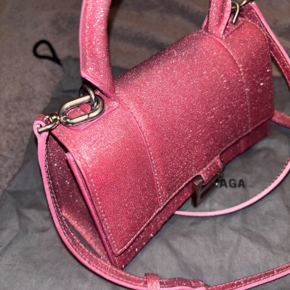 Authentic Balenciaga Hourglass Glitter Bag - Pink (9/10 Condition) - Picture 2 of 6